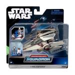 Star Wars Micro Galaxy Squadron V-Wing Starfighter - 3-Inch Light Armor Class Vehicle with Two 1-Inch Micro Figure Accessories