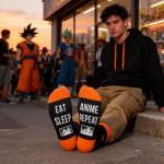 Zmart Anime Gifts for Men Women - Anime Socks for Lovers, Cartoon Watching Merch for Teens Party
