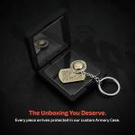 Weeb Keychains One Piece Anime Gifts with Straw Hat & Gold Dog Tag, Premium Zinc Alloy One Piece Gifts for Monkey D Luffy Fans, Durable Anime Keychain for Everyday Carry