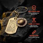 Weeb Keychains One Piece Anime Gifts with Straw Hat & Gold Dog Tag, Premium Zinc Alloy One Piece Gifts for Monkey D Luffy Fans, Durable Anime Keychain for Everyday Carry