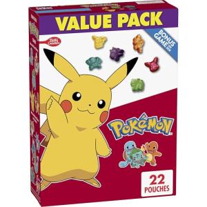 Pokemon Fruit Flavored Snacks, Treat Pouches, Gluten Free Snack, Value Pack, 17.6 oz, 22 Pouches