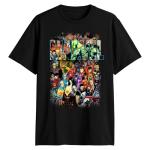 Marvel Comics Logo Superheroes Group Captain America Spider-Man T-Shirt(Black,X-Large)