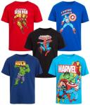 Marvel Avengers Boys Graphic Tees - 5 Pack Spiderman Hulk Captain America Iron Man Thor Short Sleeve Graphic T Shirts (2T-20), Size 4T, Marvel Multi Hero