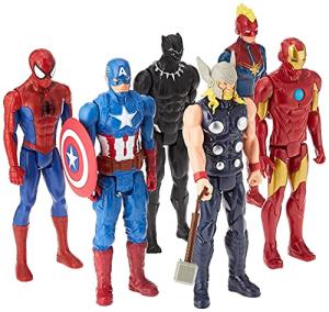 Hasbro- Marvel Titan Hero Series Multipack (6 Action Figures, 30 cm, Ages 4 Years) (F28615S1), Amazon Exclusive