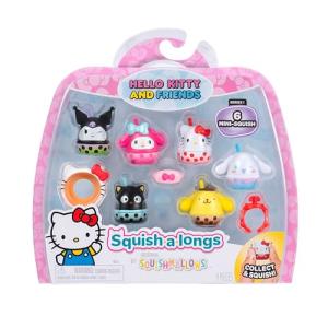 Squish-a-longs Hello Kitty and Friends Boba Mini-Squish + Accessory 6-Pack
