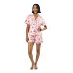 Bioworld Hello Kitty & Friends Floral Character Print Women's Pink Sleep Shirt & Shorts Set-XXL