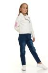 Hello Kitty Big Girls Faux Leather Moto Jacket Metallic White 10-12
