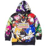 SEGA Tails Sonic The Hedgehog Shadow Little Boys Fleece Pullover Hoodie Black 7-8