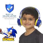 Sonic The Hedgehog - Kids Bluetooth Headphones, Wireless & Wired Over-Ear Headphones with Safe Volume, Adjustable Headband, Rechargeable Battery & Stereo Sound – Perfect for School, Home, & Travell