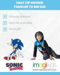 SEGA Sonic The Hedgehog Little Boys Fleece Half Zip Hoodie Black 6
