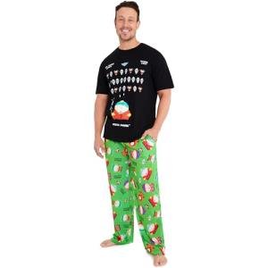 South Park Pajamas for Teens Men T Shirt Long Pants PJs Set Funny Loungewear Gifts (XL, Multi)