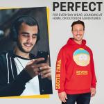 South Park Hoodie for Men, Warm Hooded Sweatshirt, Long Sleeve Sweater, Casual Pullover, Kyle Kenny Funny Gifts for Men (Red, L)