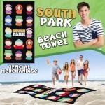 South Park Beach Towel for Adults Teens Soft Absorbent Quick Dry Towel for Pool Swim Gym Bath 100% Cotton Stan Kyle Kenny Vacation Essentials 55 x 28