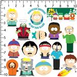 Officially Licensed South Park Character 50CT Vinyl Large Deluxe Stickers Variety Pack - Laptop, Water Bottle, Scrapbooking, Tablet, Skateboard, Indoor/Outdoor - Set of 50