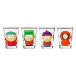 Silver Buffalo South Park Featuring Stan, Kenny, Cartman, and Kyle 4 Pack Mini Glasses, 1.5 Ounces
