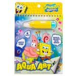 Spongebob Aqua Art, Mess-Free Water Reveal Coloring Book with Pen, No Mess Travel Activity Pad for Kids & Toddlers, Reusable Water Art Set, Preschool On-The-Go Toy, Mess Free Coloring for Toddlers