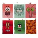 Innovative Designs Nickelodeon Spongebob Squarepants Tab Journal Notebook, Spiral Bound, 144 Lined Pages, 8 x 7 inches