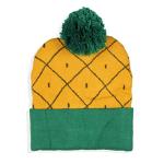 Spongebob Squarepants Embroidered Character Pineapple Cuff Pom Beanie Hat Multicolored
