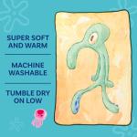 Silver Buffalo Spongebob Squarepants Squidward Artwork 45" x 60" Fleece Throw, Soft and Cozy Blanket, 180 GSM