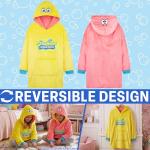 SPONGEBOB SQUAREPANTS Reversible Hoodie Blanket for Boys Teens, 7–13 Years, Hooded Loungewear with Pocket, Gifts for Boys