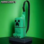 Minecraft Crossbody Bag for Kids Teens Creeper Sling Chest Bag for Travel with Adjustable Strap Gamer Gifts for Boys (Green)