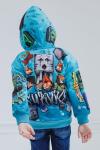 Minecraft Creeper Zombie Steve Big Boys Fleece Pullover Hoodie Turquoise 10-12