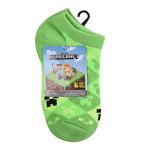 Minecraft Boys' Low Cut Socks, 6 Pair Pack, Very Green, 6/8