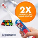 Spinbrush Super Mario Kid’s Electric Battery Toothbrush, Soft, 1 ct, Character May Vary