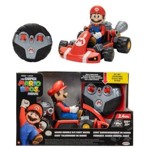 Super Mario BROS. Movie Rumble Kart RC Racer – 2.4GHz Full-Function Remote Control Car – Lights, Sounds, Spinning Action – 100ft Range – Ages 4+