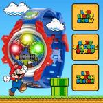 Super Mario Kids Digital Watch with Yoshi, LED Light Show, Soft Silicone Strap, Durable Kid-Friendly Design, Fun Time-Telling for Boys and Girls