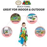 Franco Super Mario "Official Nintendo" Kids Super Soft Cotton Bath/Pool/Beach Towel, 58 in x 28 in