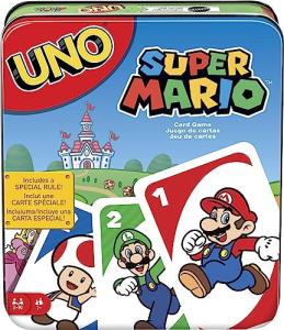 Mattel Games UNO Super Mario Card Game Animated Character Themed Collector Deck 112 Cards with Character Images, Gift for Kids Ages 7 Years Old & Up (Amazon Exclusive)