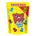 Ring Pop Candy, Christmas Lollipops, 20 Ct Party Favors in Assorted Fruity Flavors - Full Size, Bulk Variety Pack, Individually Wrapped Hard Candy For Stocking Stuffers, Holiday Gifts