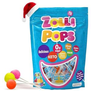 Zollipops Clean Teeth Lollipops, Anti Cavity, Sugar Free Candy for a Healthy Smile Great for Kids, Diabetics and Keto Diet, Natural Fruit Variety, 5.2oz (packaging may vary)