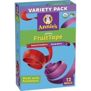 Annie's Organic Fruit Tape, Swirly Strawberry and Bendy Berry, Gluten Free, Variety Pack, 12 Rolls, 9 oz