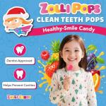Zollipops Clean Teeth Lollipops, Anti Cavity, Sugar Free Candy for a Healthy Smile Great for Kids, Diabetics and Keto Diet, Natural Fruit Variety, 5.2oz (packaging may vary)