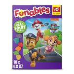Funables Fruity Snacks, PAW Patrol, Assorted Fruit, Flavored Snacks, 0.8 oz 10 ct