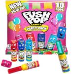 Push Pop Christmas Candy Variety Pack, 10 Ct Lollipops Individually Wrapped in Fruity Flavors, Bulk Individually Wrapped Hard Candy, Birthday Party Favors, Stocking Stuffers, Kids Gifts