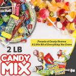 Candylish Candy Mix Variety Pack Bulk Assorted Individually Wrapped Big Bag of Candy for Piñata Stuffers, Goodie Bags, Birthday Parties, Kids’ Treats & Party Favors 2 lbs