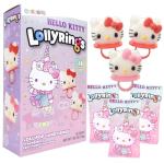 Galerie Hello Kitty Lollipop Rings, Strawberry and Fruit Punch Flavored, Individually Wrapped Candy Basket Fillers Box of 18