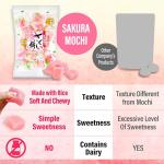 YAMASAN KYOTO UJI Japanese Sakura Mochi Candies, Real Traditional Cherry blossom Rice Cakes, 300g/10.58oz, Japanese Snacks, Japanese Candy, Individually Wrapped