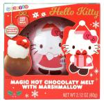 Sweetzo Christmas Hello Kitty Milk Chocolate Balls, Festive Hot Cocoa Melts with Marshmallows, Stocking Stuffer Candy for Women, 2.12 Ounces (Pack of 3), Red