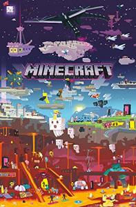 Minecraft World Beyond Wall Poster, Unframed 22" x 34