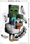 Minecraft Chicken Jockey Wall Poster - Unframed