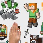 Minecraft Characters Peel and Stick Wall Decals