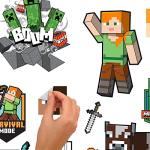 Minecraft Characters Peel and Stick Wall Decals