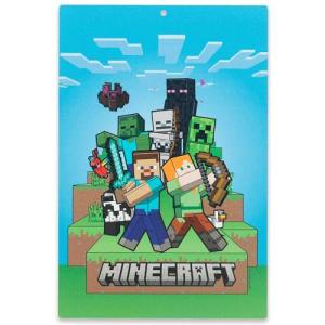 Minecraft Blue Sky Scene Metal Wall Art
