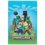 Minecraft Blue Sky Scene Metal Wall Art
