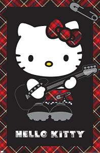 Hello Kitty Punk Red Wall Poster 34"x22
