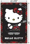 Hello Kitty Punk Red Wall Poster 34"x22